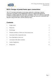 NCCI: design of portal frame apex connections