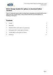 NCCI: design for splices in structural hollow sections