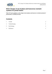 NCCI: design of out of plane and transverse restraint systems for portal frames