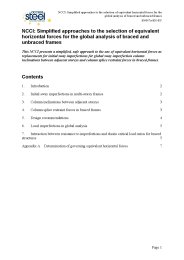 NCCI: simplified approaches to the selection of equivalent horizontal forces for the global analysis of braced and unbraced frames