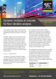 Dynamic modulus of concrete for floor vibration analysis