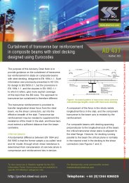 Curtailment of transverse bar reinforcement in composite beams with steel decking designed using Eurocodes