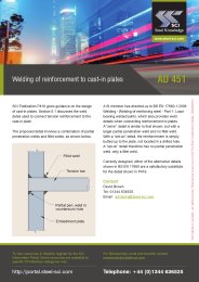 Welding of reinforcement to cast-in plates