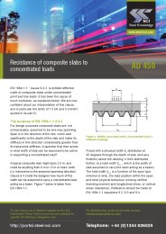 Resistance of composite slabs to concentrated loads