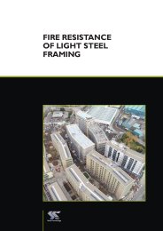 Fire resistance of light steel framing