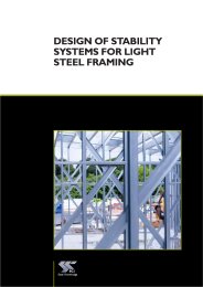 Design of stability systems for light steel framing