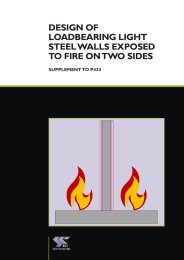 Design of loadbearing light steel walls exposed to fire on two sides