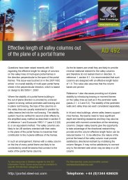 Effective length of valley columns out of the plane of a portal frame