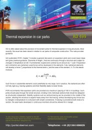 Thermal expansion in car parks