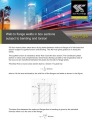 Web to flange welds in box sections subject to bending and torsion