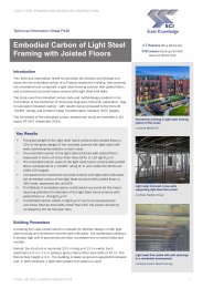 Embodied carbon of light steel framing with joisted floors