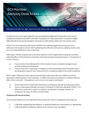 Deflection limits for light steel framed walls with masonry cladding