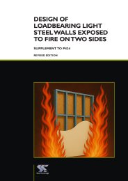 Design of loadbearing light steel walls exposed to fire on two sides