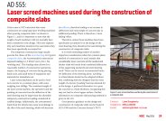 Laser screed machines used during the construction of composite slabs