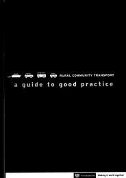 Rural community transport: a guide to good practice