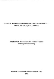 Review and synthesis of the environmental impacts of aquaculture