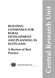 Building consensus for rural development and planning in Scotland: a review of best practice