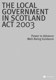 Local Government in Scotland Act 2003 - power to advance well-being guidance