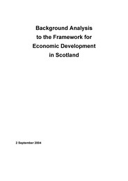 Background analysis to the framework for economic development in Scotland