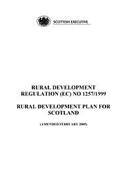 Rural development regulation (EC) no 1257/1999 - rural development plan for Scotland (amended February 2005)