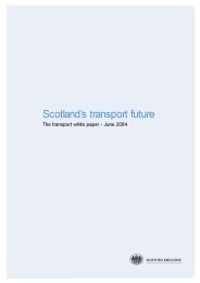 Scotland's transport future - the transport white paper