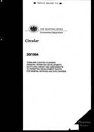 Town and Country Planning (General Permitted Development) (Scotland) Order 1992: amendments to permitted development rights for mineral working and exploration