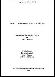 Energy conservation and planning
