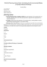 Controlling the environmental effects of surface mineral workings