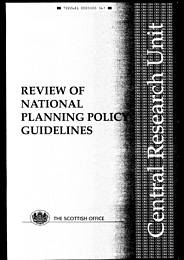 Review of national planning policy guidelines