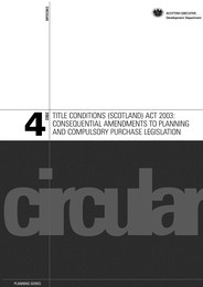 Title Conditions (Scotland) Act 2003: consequential amendments to planning and compulsory purchase legislation