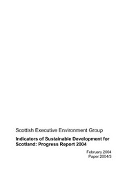 Indicators of sustainable development for Scotland: progress report 2004