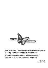 Scottish environment protection agency (SEPA) and sustainable development