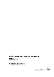 Contaminated land performance indicators - guidance document