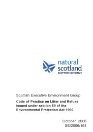 Code of practice on litter and refuse issued under section 89 of the Environmental Protection Act 1990