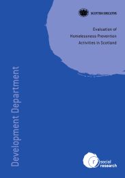 Evaluation of homelessness prevention activities in Scotland