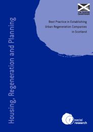 Best practice in establishing urban regeneration companies in Scotland