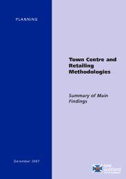 Town centre and retailing methodologies - summary of main findings