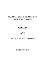Burial and cremation review group - report and recommendations
