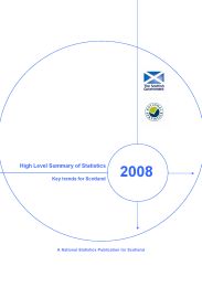 High level summary of statistics: key trends for Scotland 2008