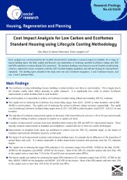 Cost impact analysis for low carbon and EcoHomes standard housing using lifecycle costing methodology