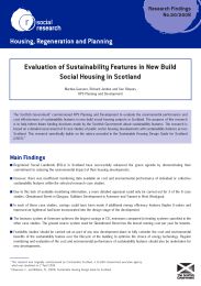 Evaluation of sustainability features in new build social housing in Scotland