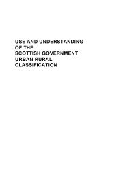 Use and understanding of the Scottish Government urban rural classification