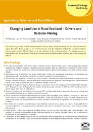 Changing land use in rural Scotland - drivers and decision-making