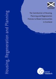 Contribution of housing, planning and regeneration policies to mixed communities in Scotland