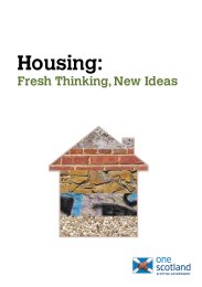 Housing: fresh thinking, new ideas (summary)