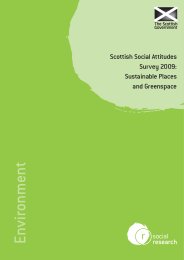 Scottish social attitudes survey 2009: sustainable places and greenspace