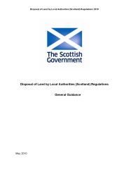 Disposal of Land by Local Authorities (Scotland) Regulations - general guidance