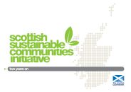 Scottish sustainable communities initiative - two years on