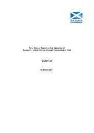 First annual report on the operation of section 72 of the Climate Change (Scotland) Act 2009