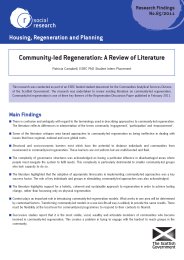 Community-led regeneration - a review of literature